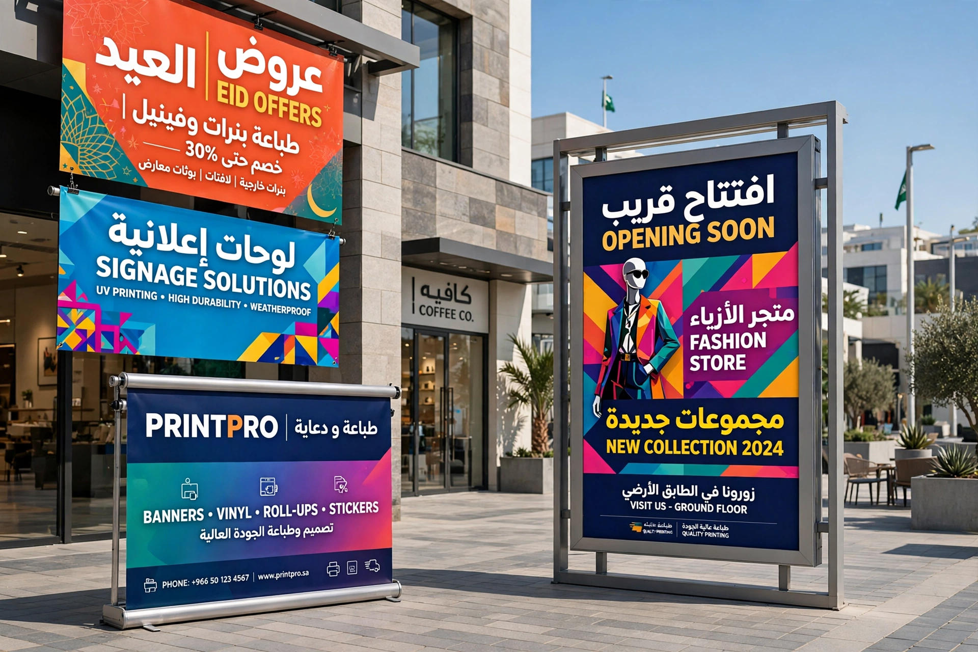 Business cards and large format printing in Riyadh