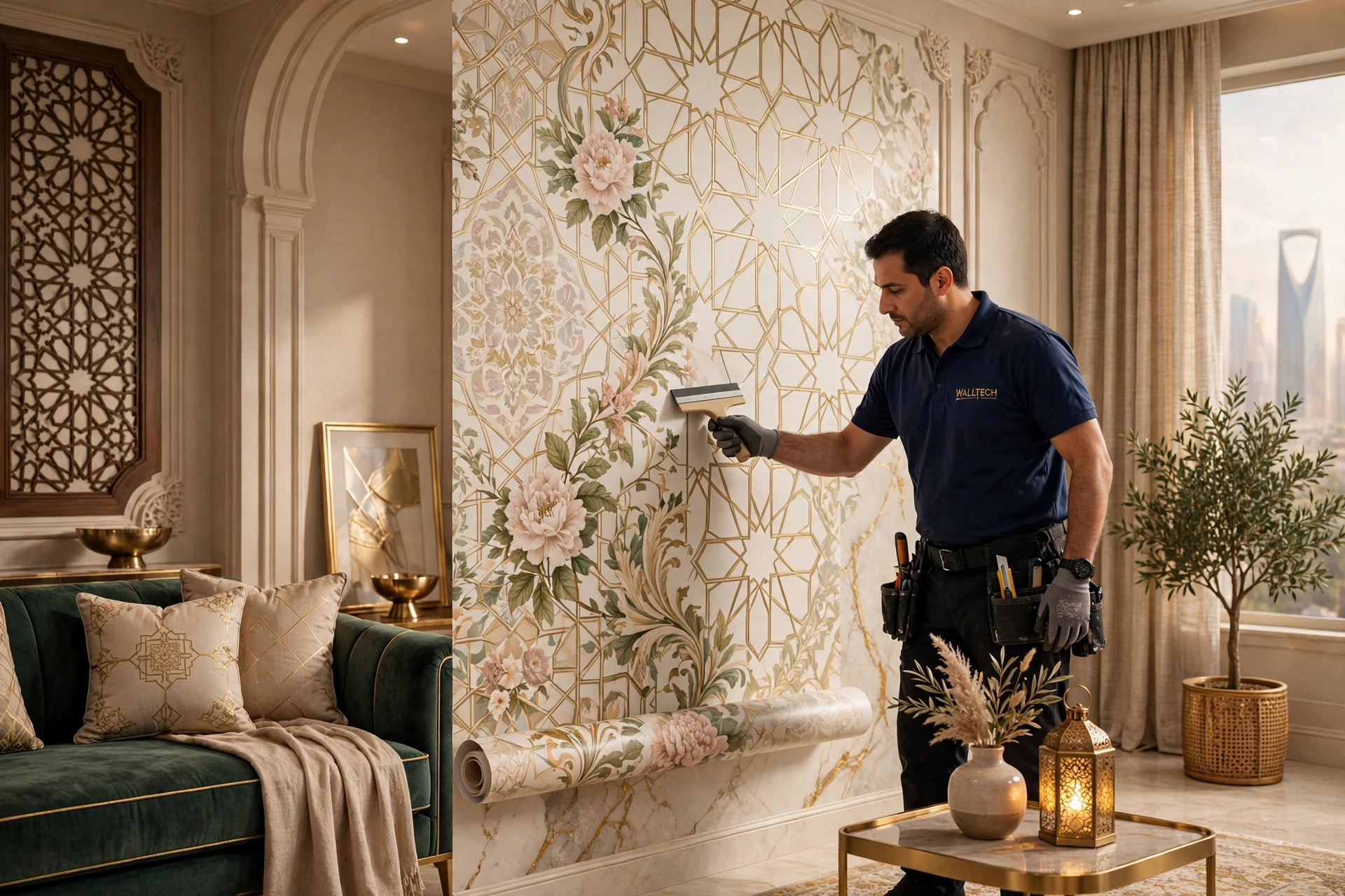 Wallpaper designing printing and installation in Riyadh